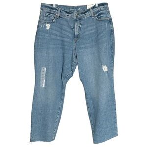 Old Navy Alma O.G. Distressed Curvy Cutoff Straight Leg Jeans Size 20 NWT